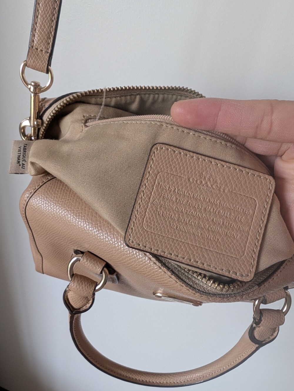 Coach Tan Leather Crossbody AS IS - Picture 16 of 16